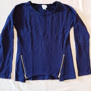 Ella Moss Navy Long Sleeve Shirt Modal Girls 14